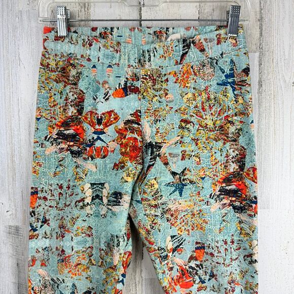 Soft Surroundings Have To Have Blue Corduba Printed Ankle Legging Size PXS - Picture 3 of 8